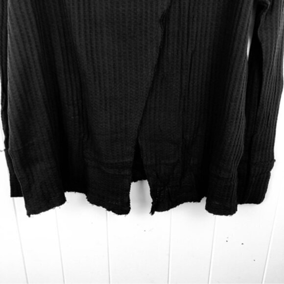 Free People Womens Juicy Waffle Knit Top Surplice Back Cowl Neck Small - Picture 9 of 12